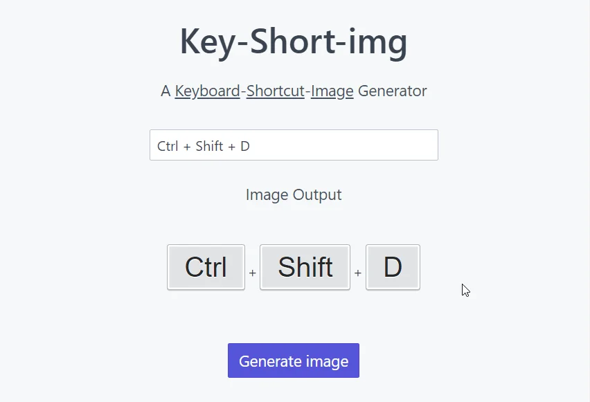 Keyboard Shortcut Image Creator screenshot 1 of 2