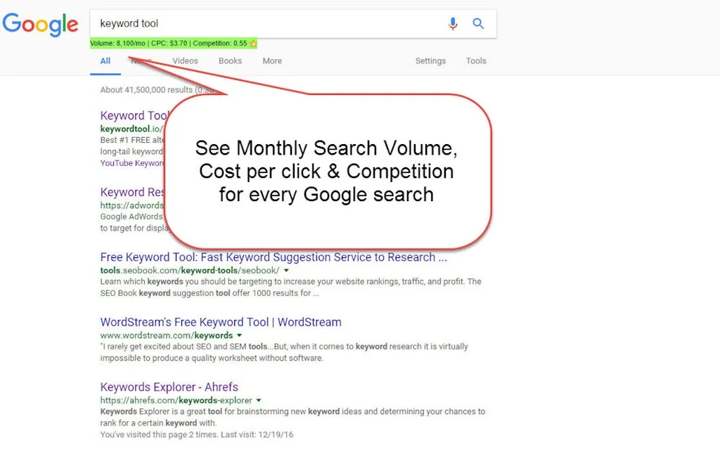 Keywords Everywhere screenshot 3 of 3