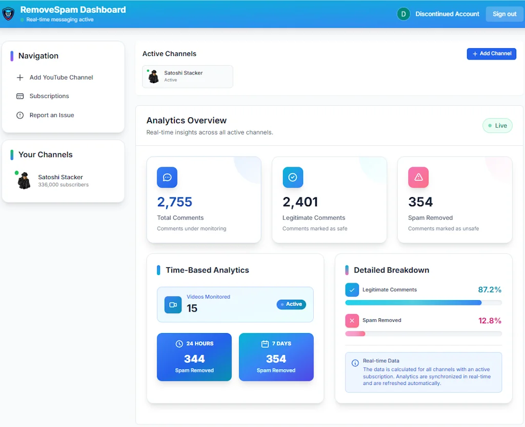 Auto Purge YouTube Scam Comments spam screenshot 2 of 3