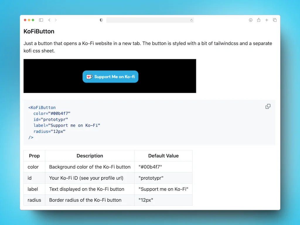 Ko-fi React Library screenshot 4 of 5