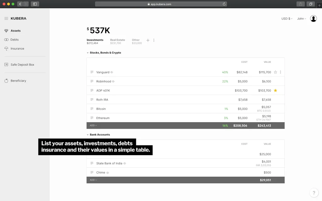 Kubera screenshot 3 of 8