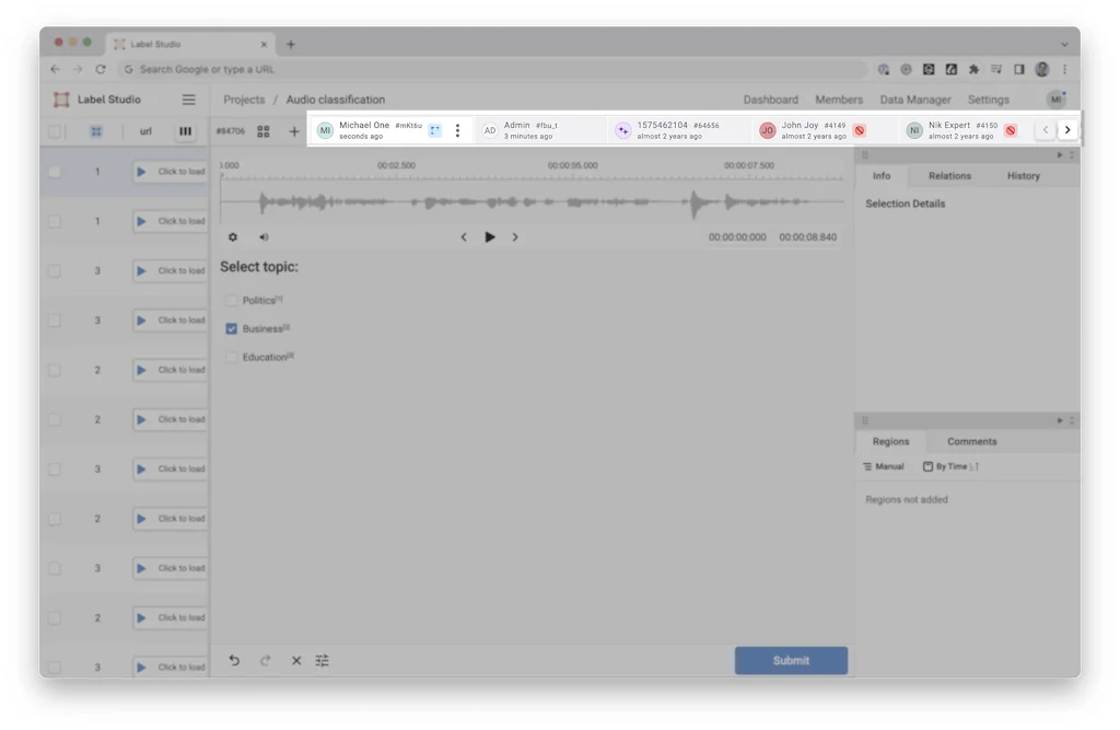Label Studio  screenshot 7 of 9