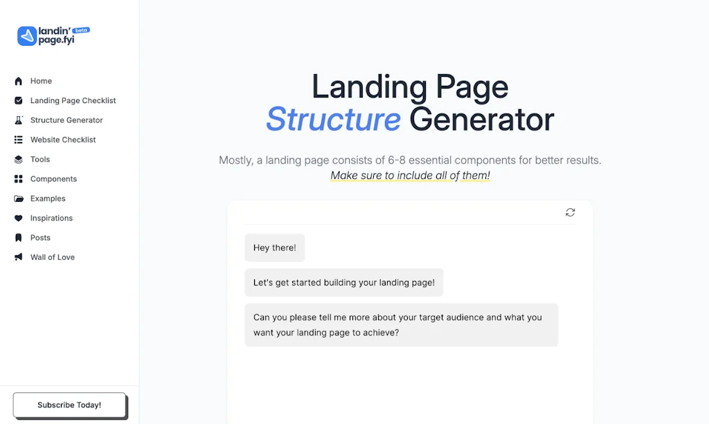 Landing Page Checklist screenshot 1 of 3