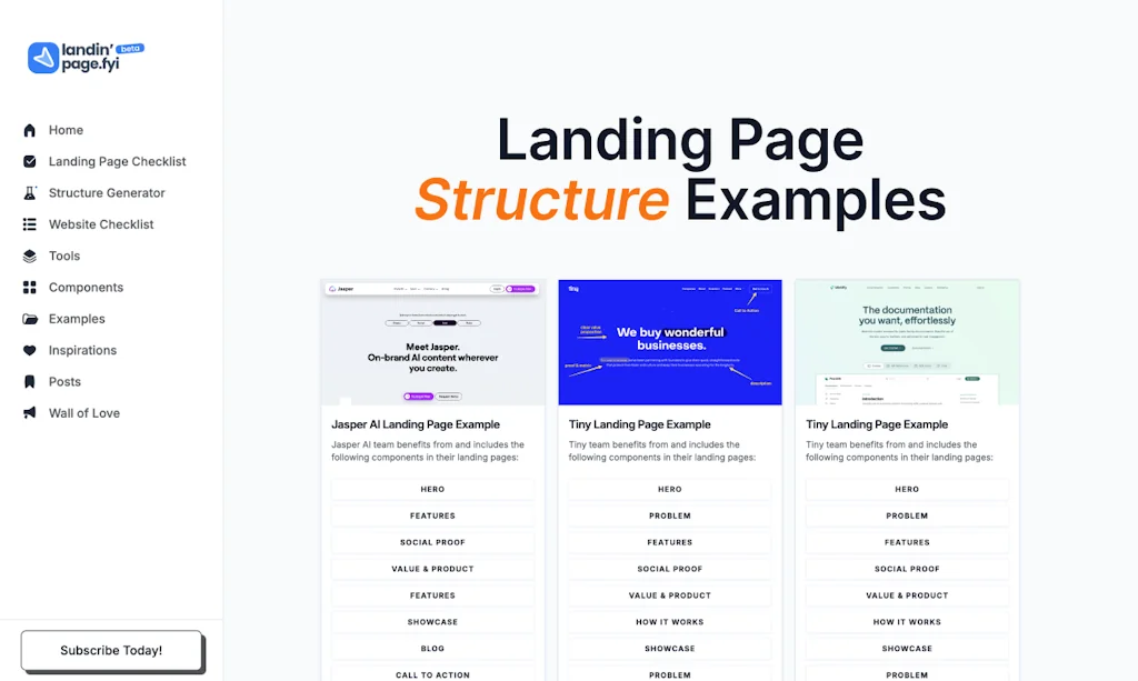 Landing Page Checklist screenshot 2 of 3