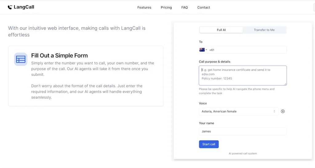 LangCall screenshot 1 of 2
