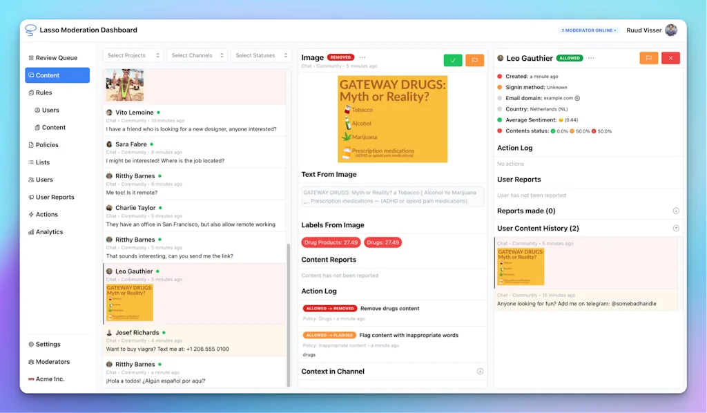 Lasso Moderation screenshot 2 of 8