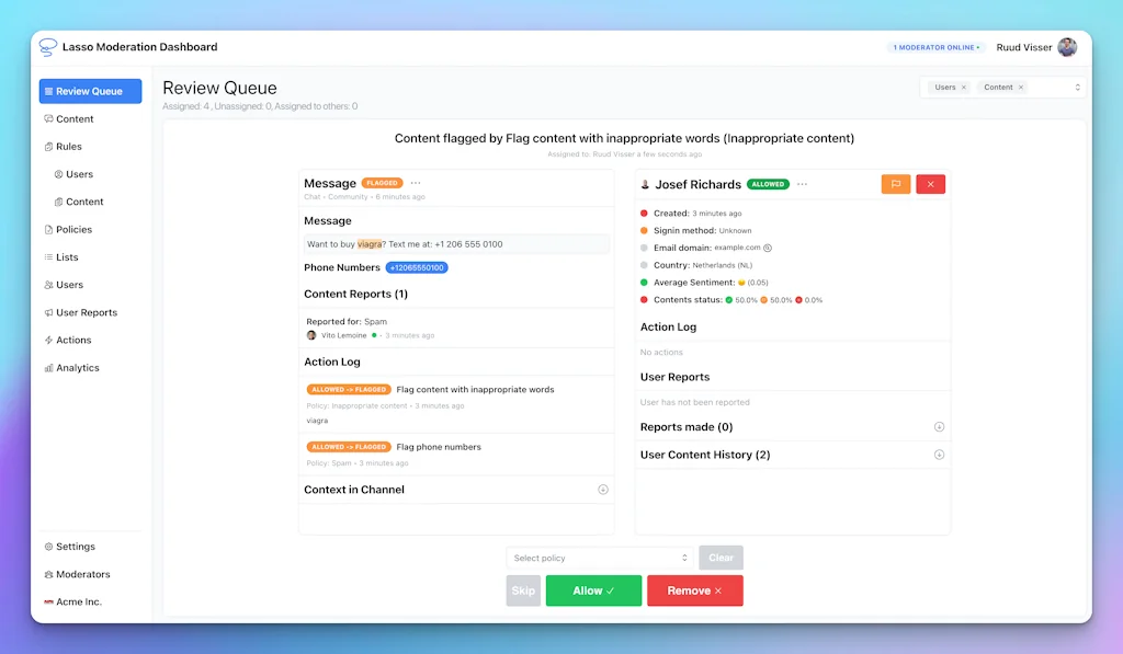 Lasso Moderation screenshot 3 of 8