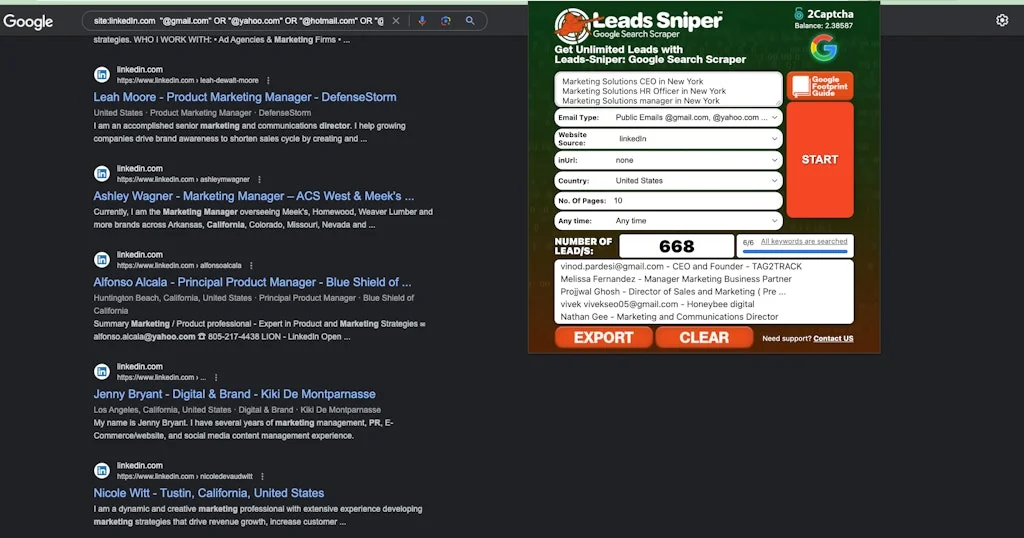 Leads Sniper screenshot 4 of 4