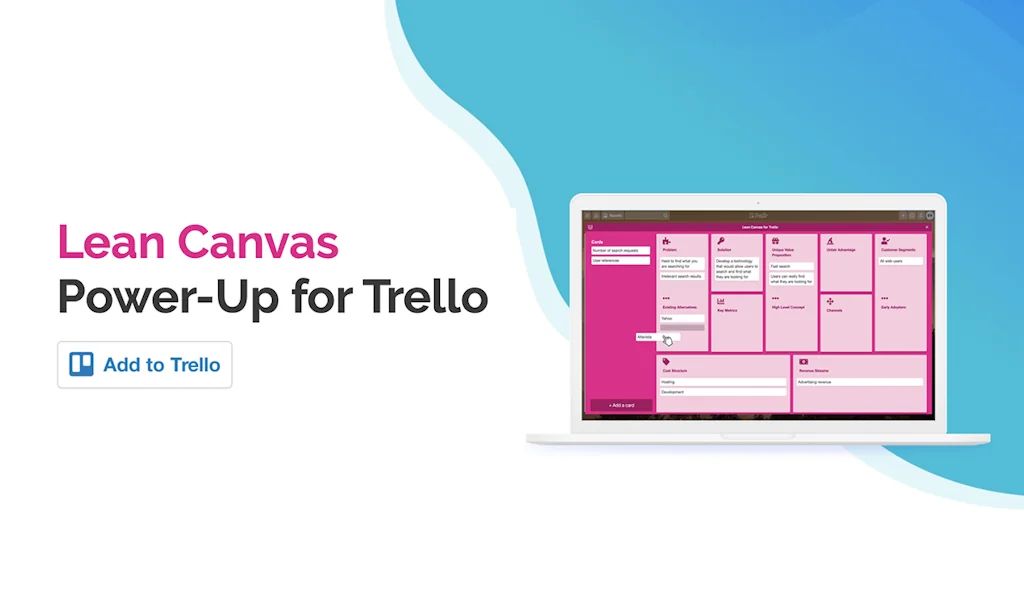 Lean Canvas Power-Up for Trello screenshot 1 of 2
