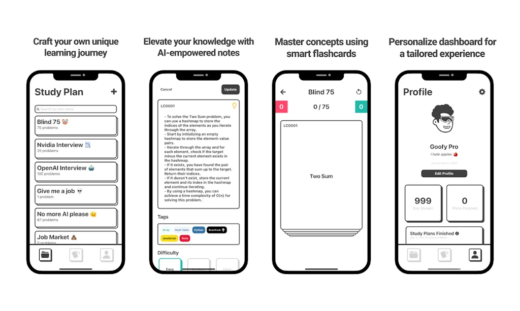 LeetCard: Coding FlashCards screenshot 1 of 3