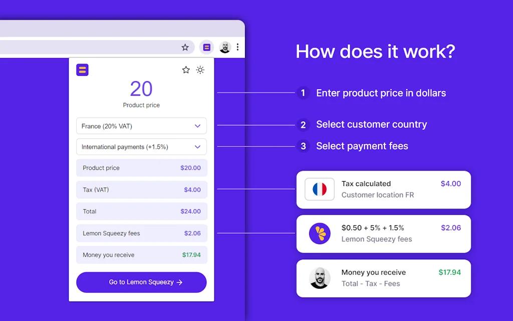 Lemon Squeezy Fee Calculator screenshot 3 of 4