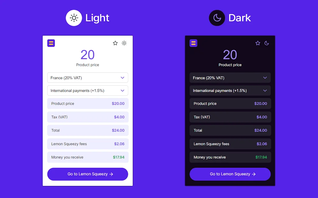 Lemon Squeezy Fee Calculator screenshot 4 of 4