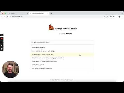 Lenny’s Podcast Search screenshot 1 of 3