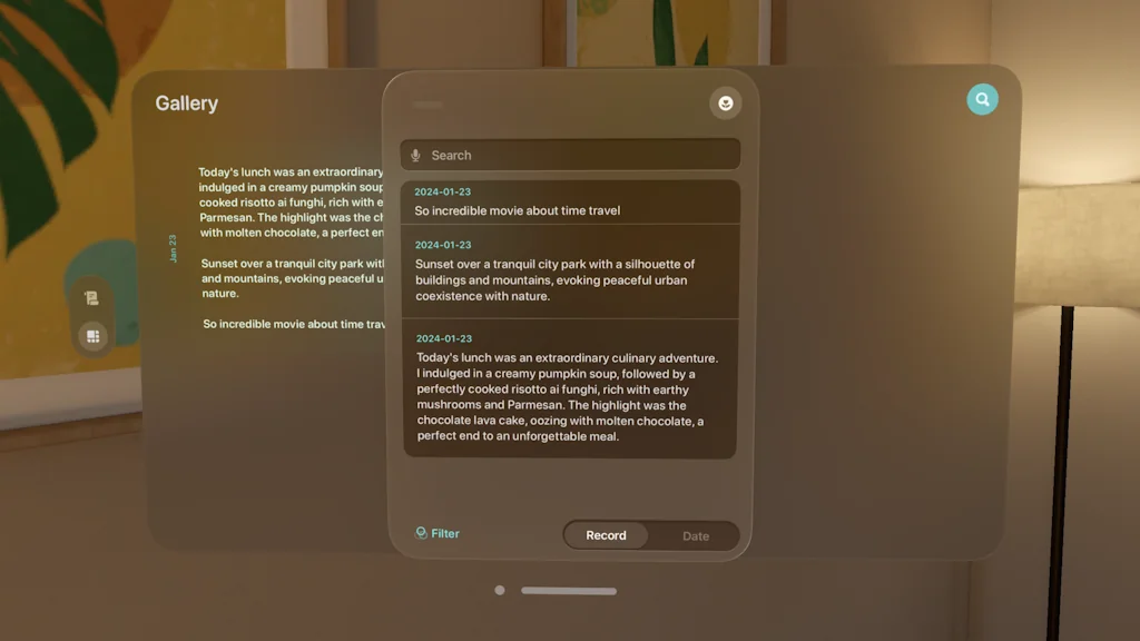 Lifelight:AI Journal/Note for Vision Pro screenshot 8 of 8