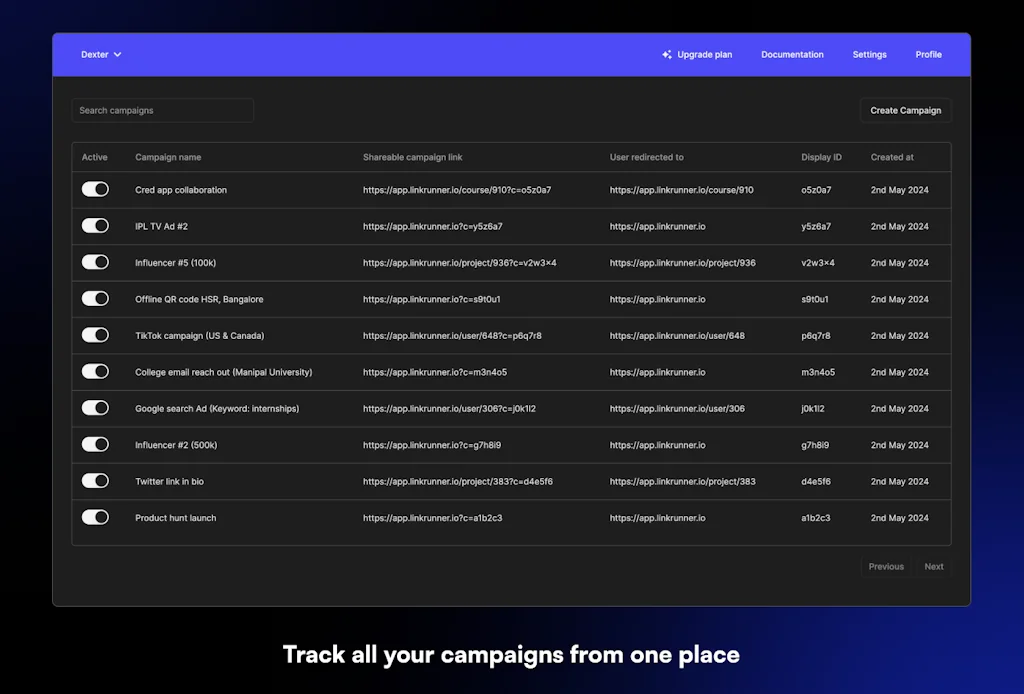 Linkrunner.io screenshot 2 of 5