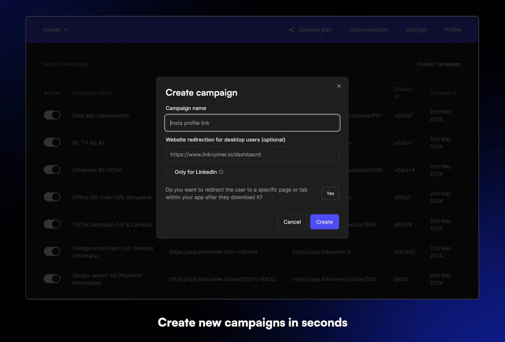 Linkrunner.io screenshot 3 of 5