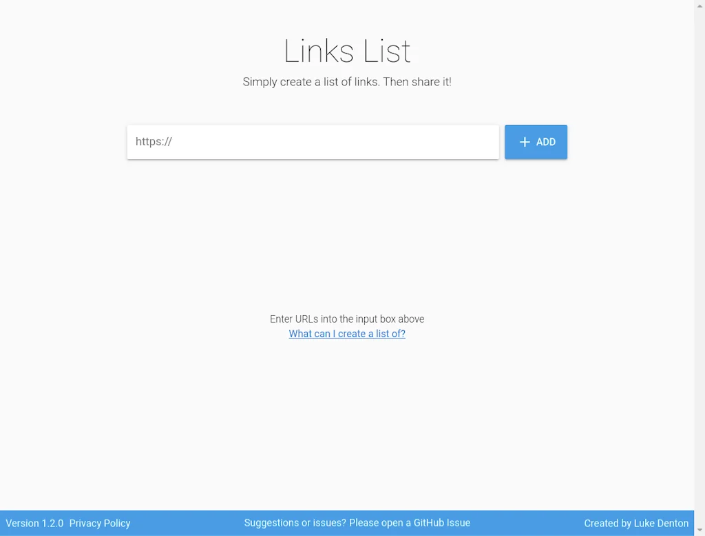 Links List screenshot 1 of 6