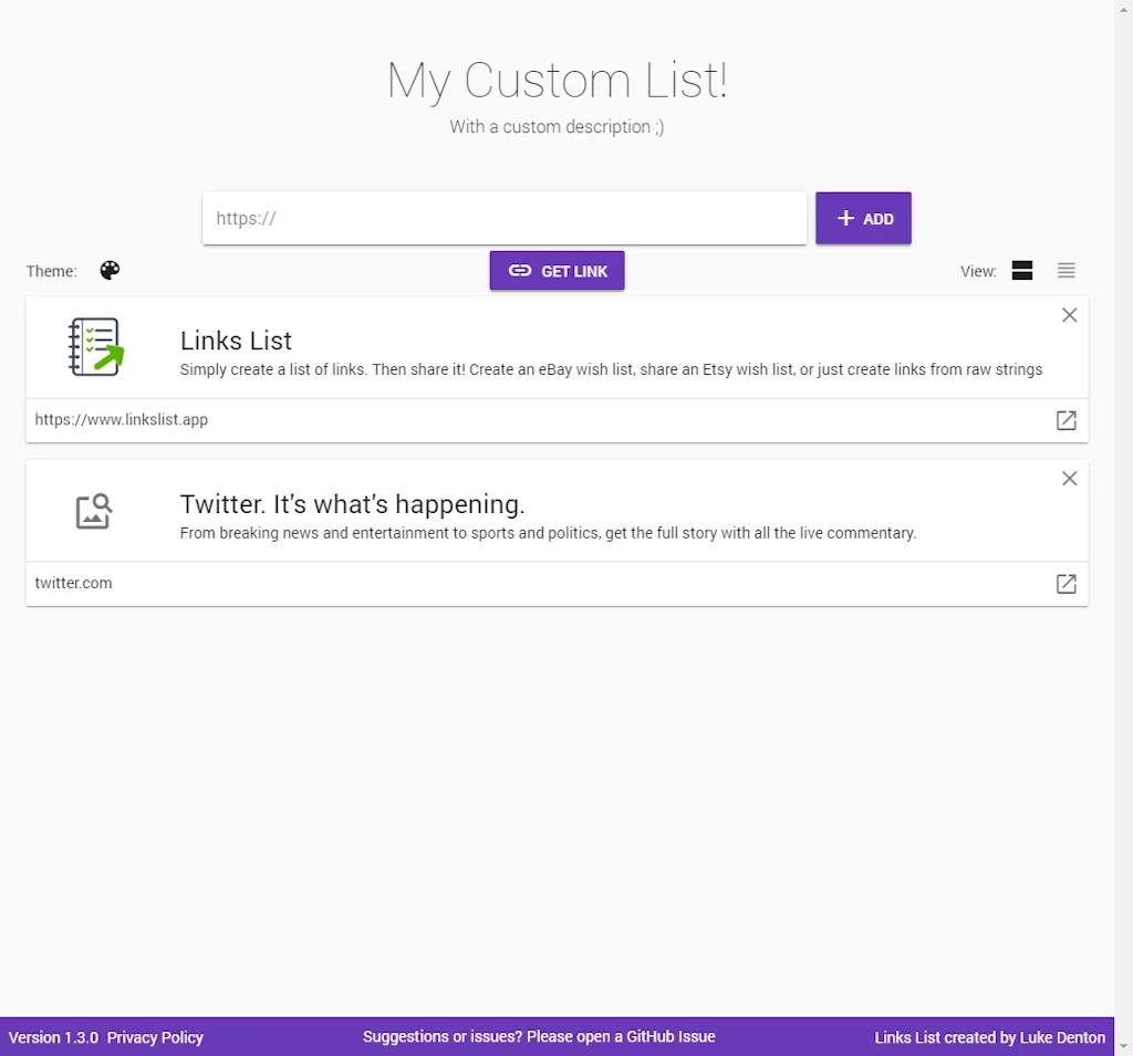 Links List screenshot 2 of 6