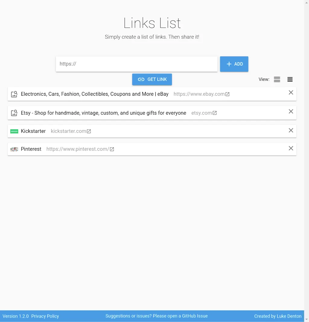 Links List screenshot 5 of 6