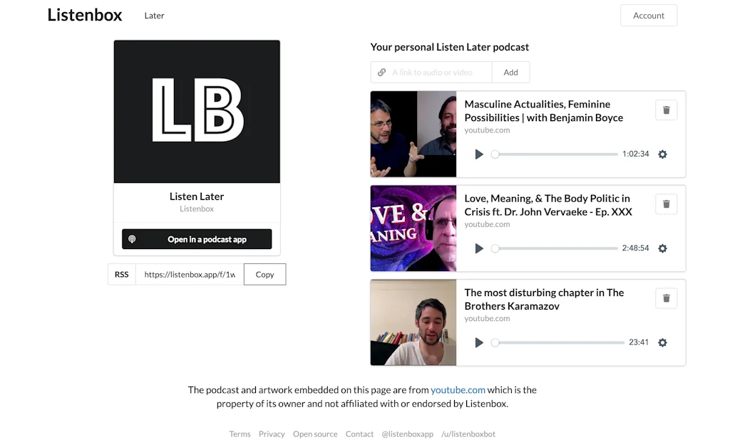 Listenbox screenshot 1 of 2