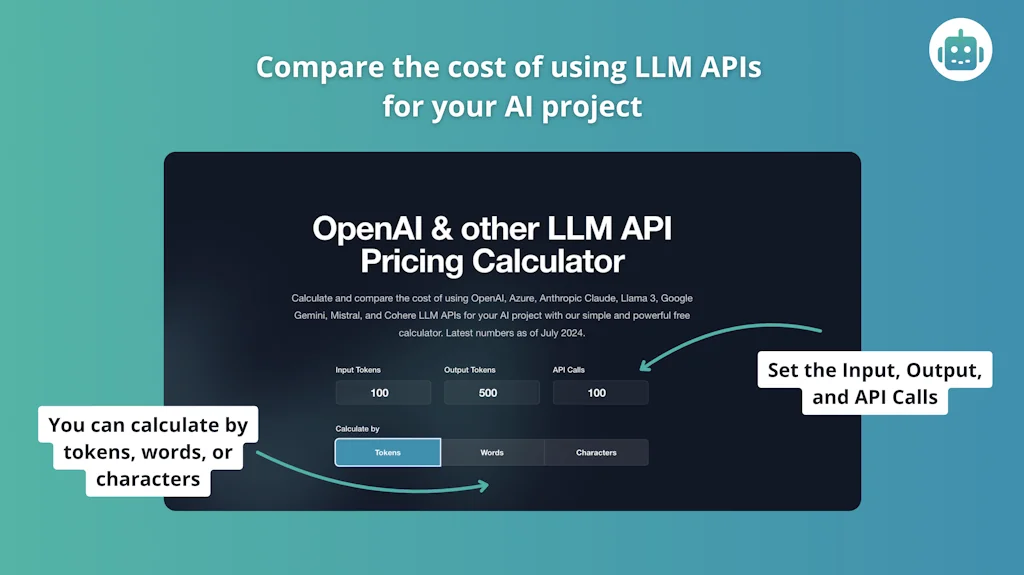 LLM API Pricing Calculator screenshot 1 of 3