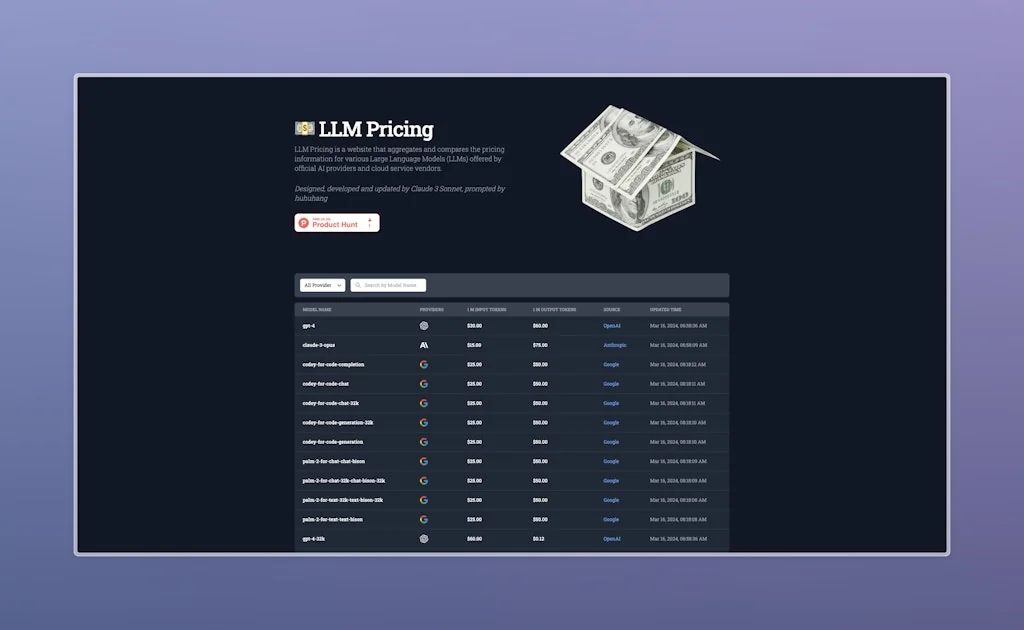 LLM Pricing screenshot 2 of 2