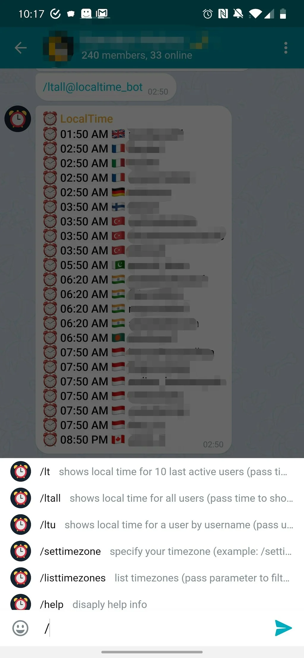 Local Time bot for Telegram screenshot 3 of 3