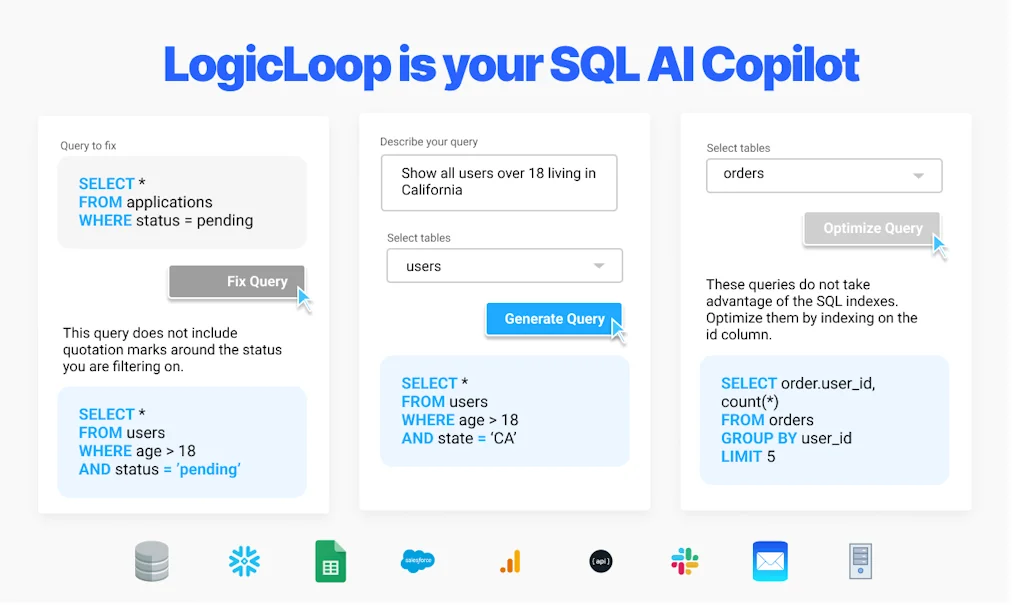 LogicLoop AI SQL Copilot screenshot 2 of 4