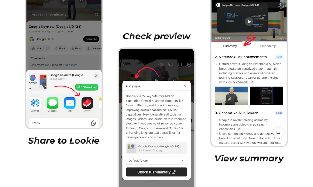 Lookie AI: Make YouTube Your Brain screenshot 2 of 5