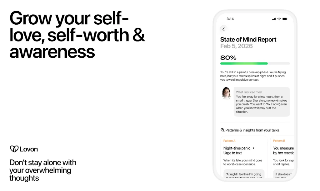Lovon AI therapy screenshot 3 of 6