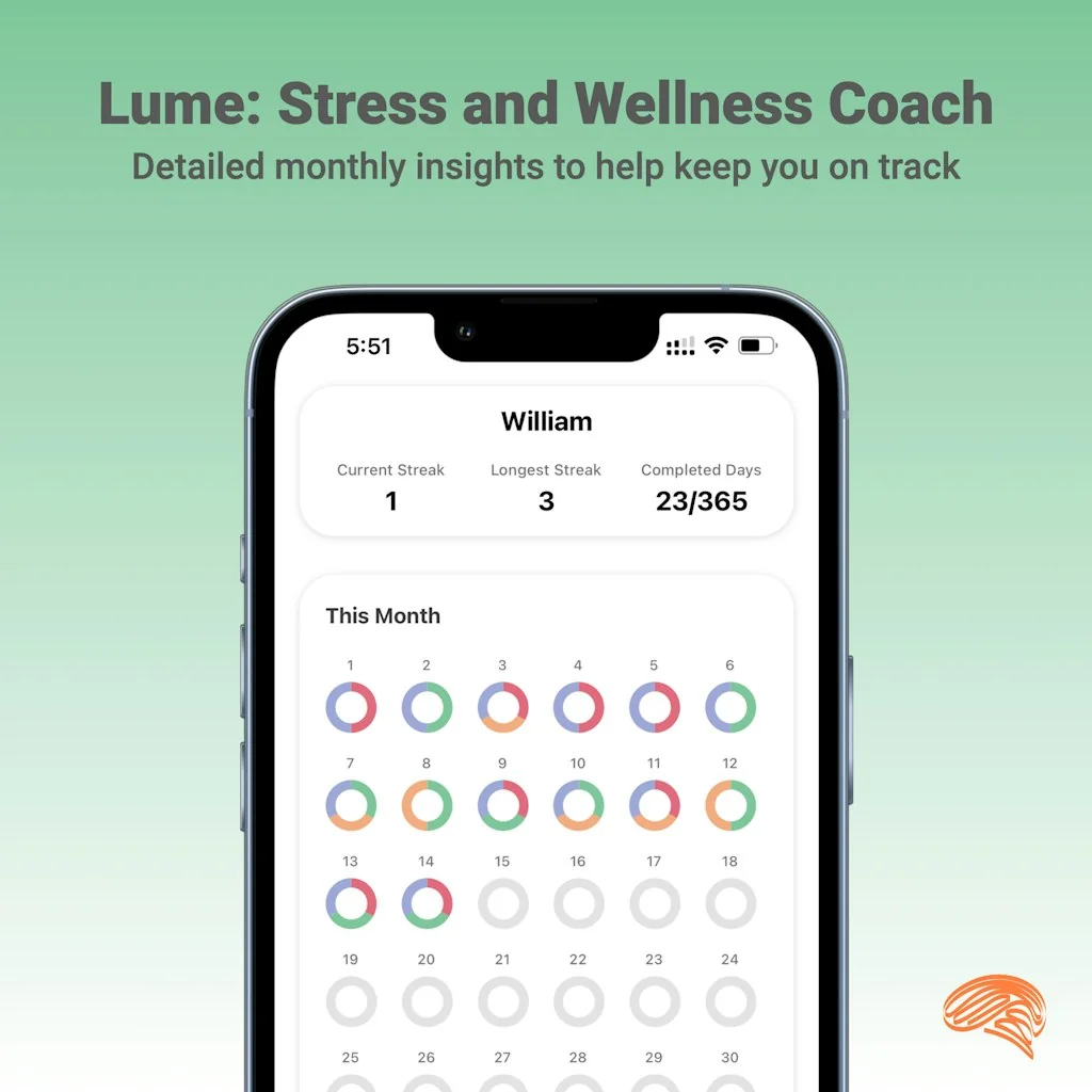 Lume: Stress and Wellness Coach screenshot 3 of 5