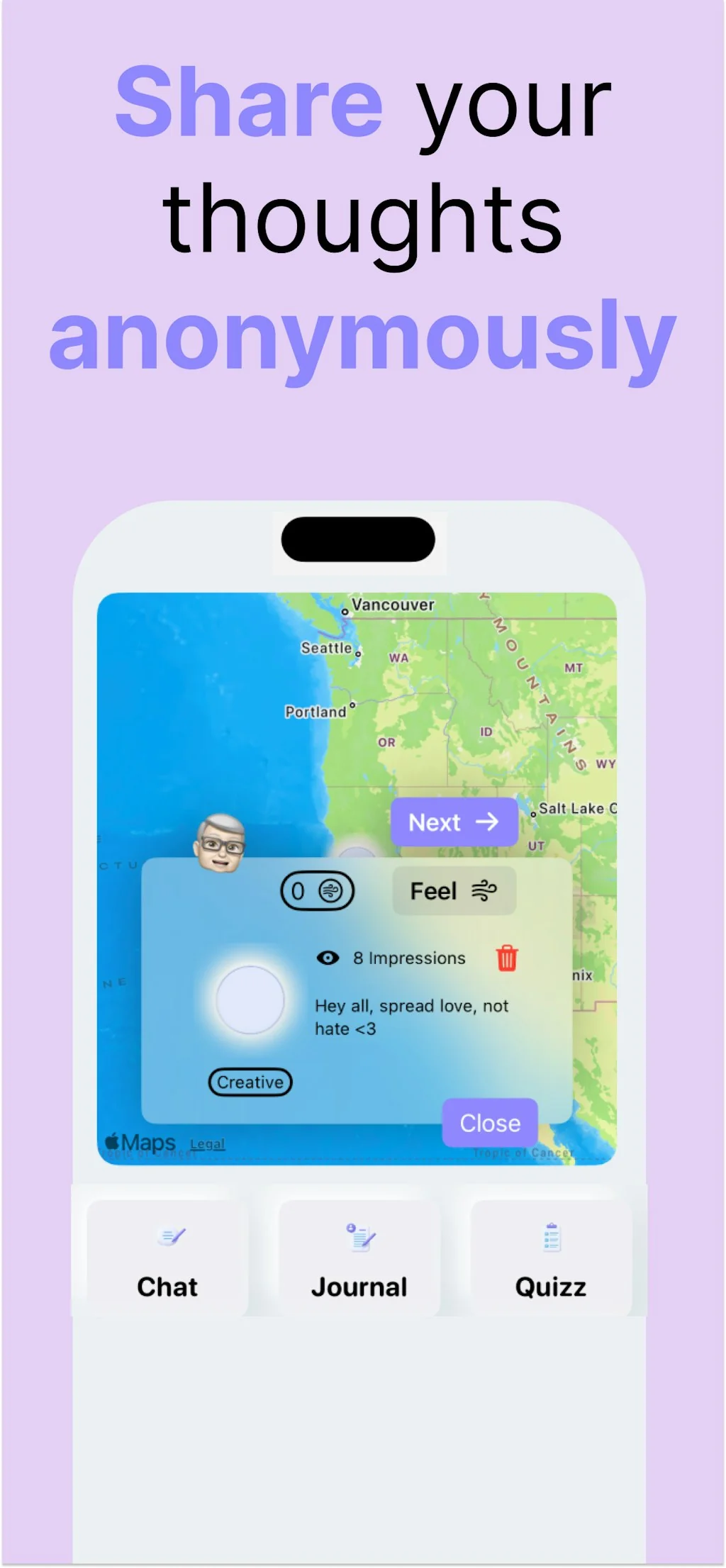 Lunai - Share your thoughts & feelings screenshot 3 of 4