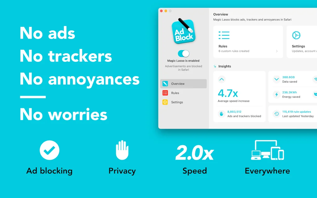 Magic Lasso Adblock screenshot 1 of 8