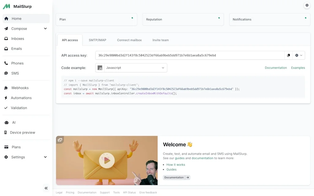 MailSlurp screenshot 11 of 11