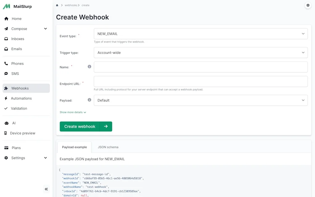 MailSlurp screenshot 8 of 11