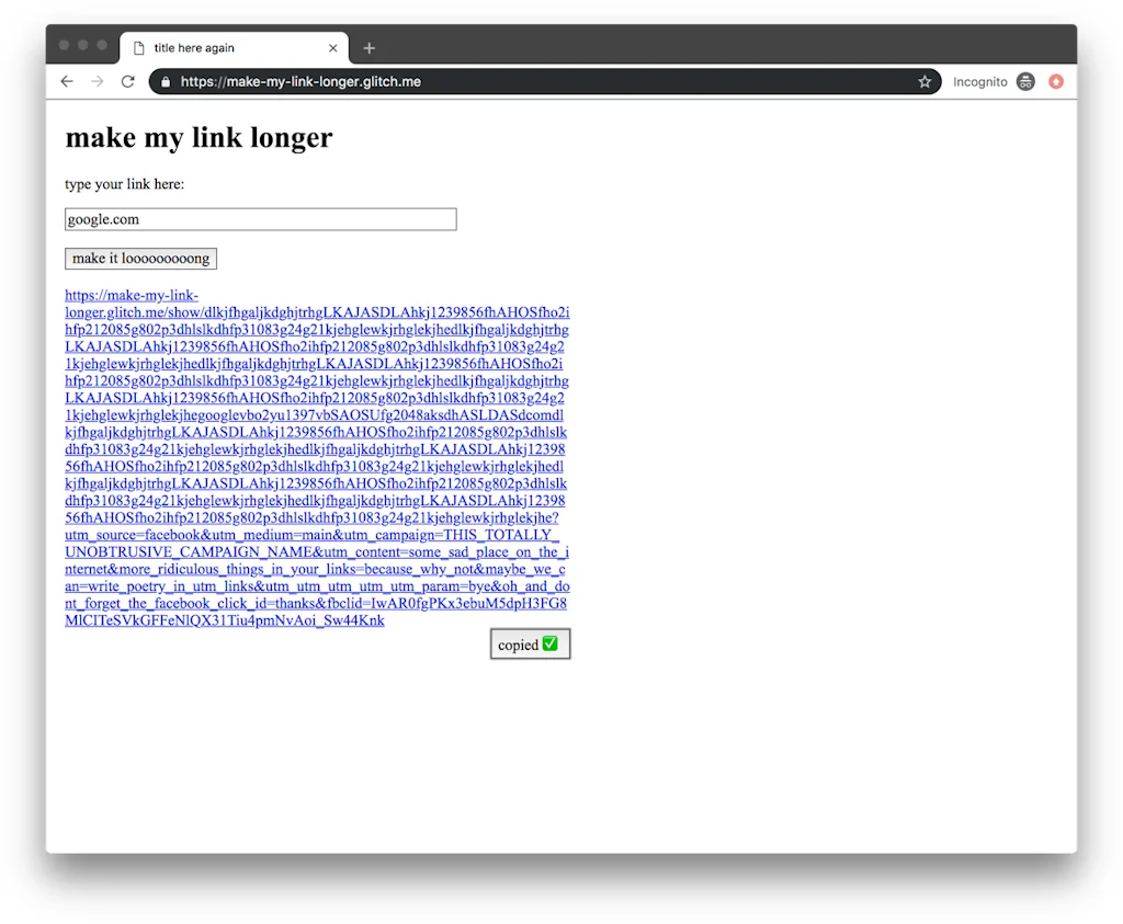 Make My Link Longer screenshot 6 of 6