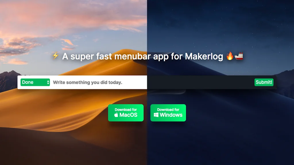 Makerlog Menubar screenshot 1 of 6