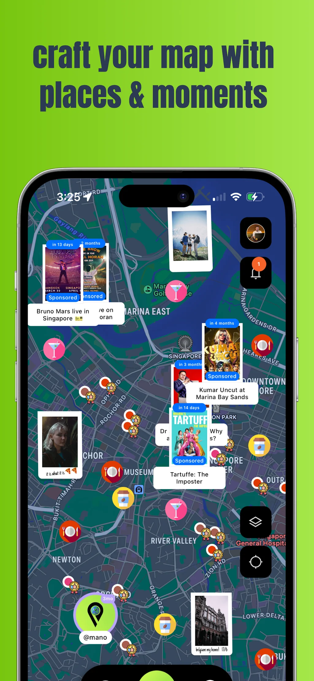 Mano - Chat, Places & Moments screenshot 1 of 7