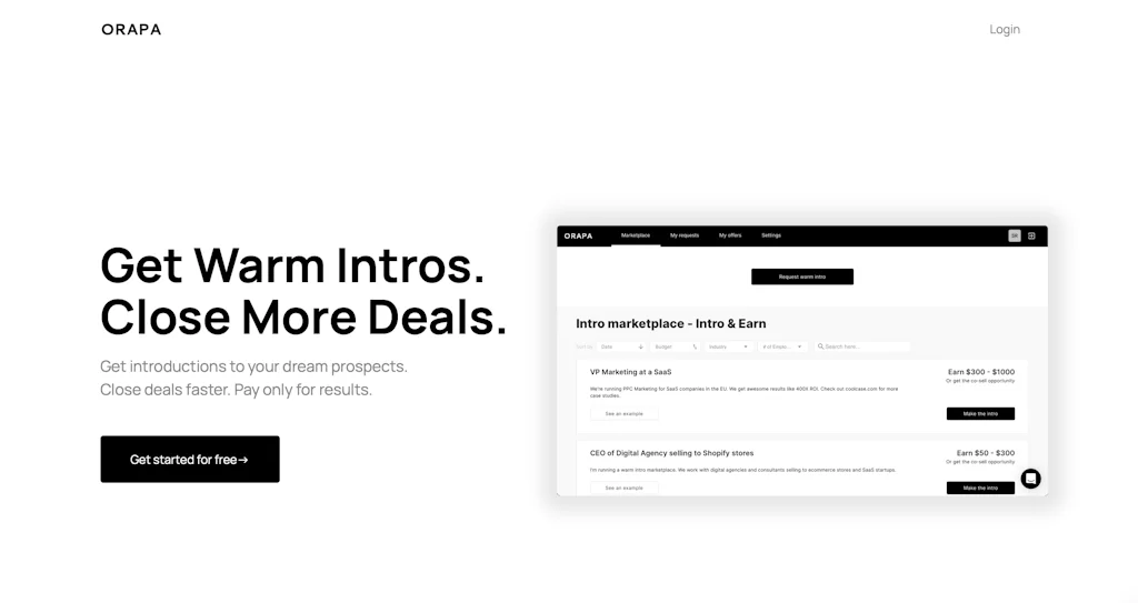 Marketplace for SDRs screenshot 1 of 4