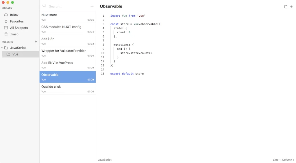 massCode screenshot 2 of 3