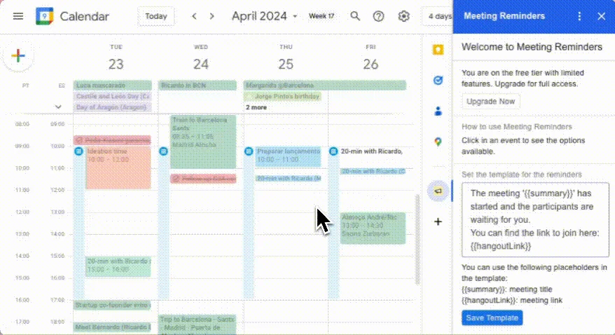 Meeting Reminders screenshot 1 of 4