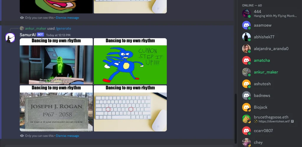 Memejourney - ChatGPT for memes screenshot 3 of 3