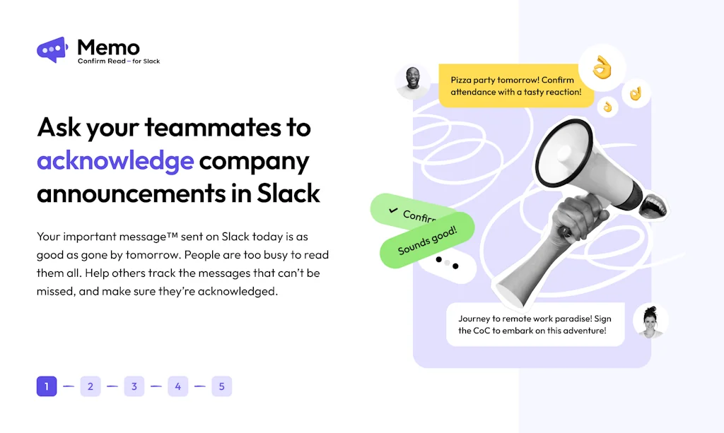 Memo - Confirm Read for Slack screenshot 1 of 5