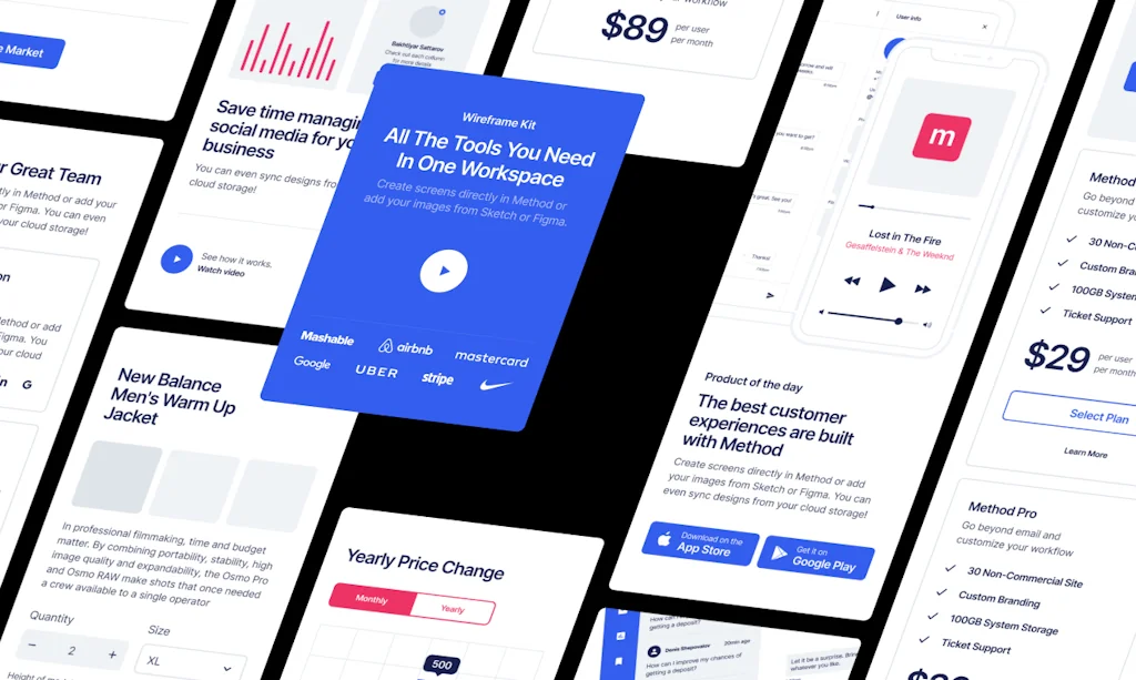 Method Wireframe Kit screenshot 6 of 7