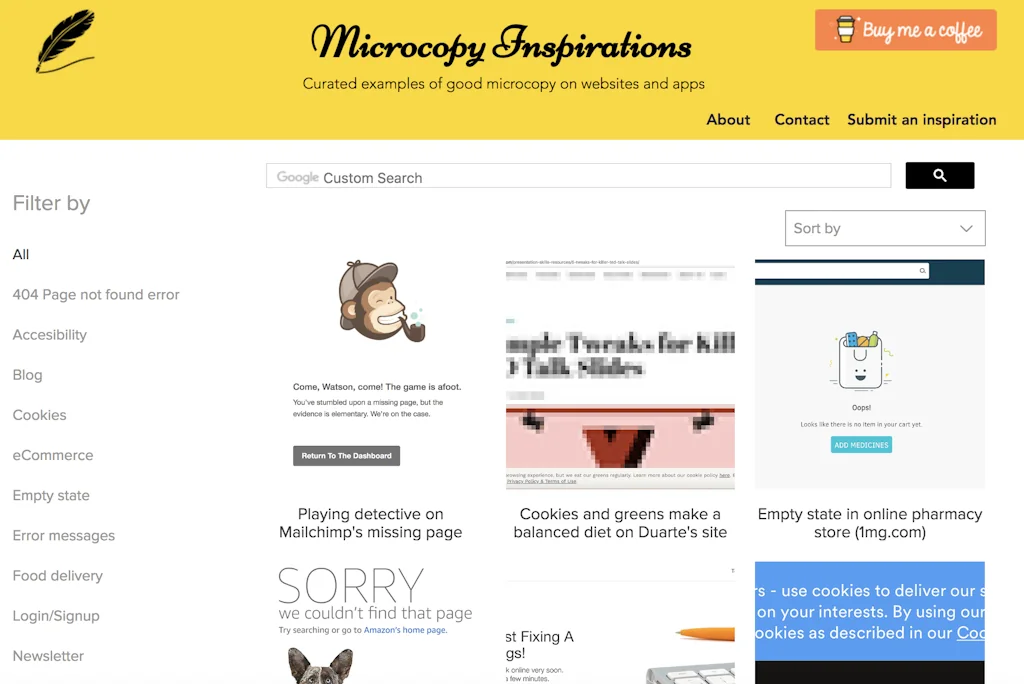 Microcopy Inspirations screenshot 4 of 4