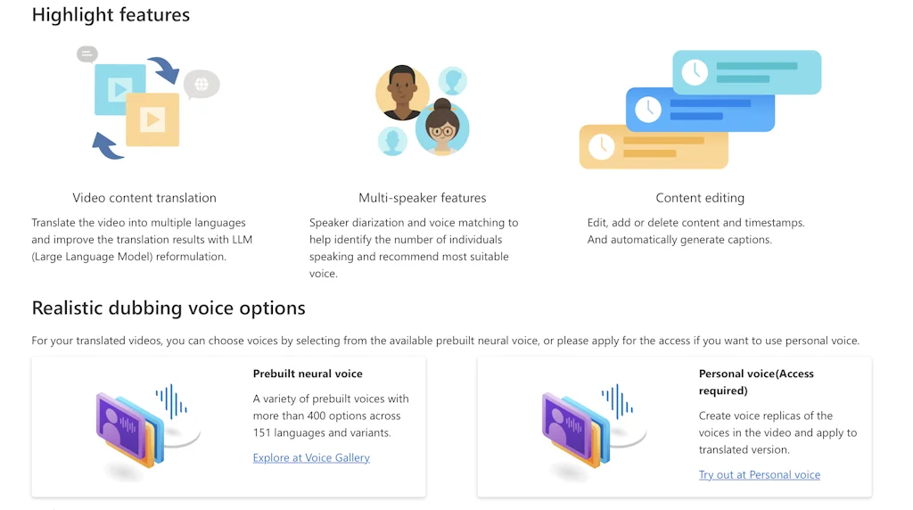 Microsoft Azure Video Translation API screenshot 4 of 6