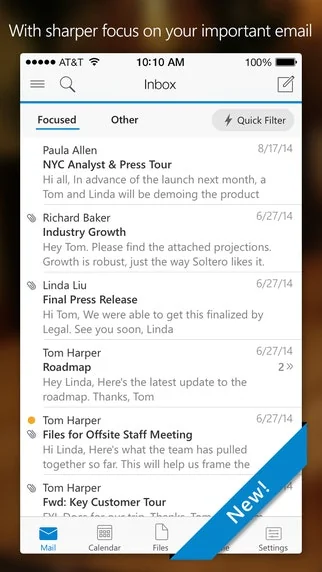 Microsoft Outlook for iOS screenshot 5 of 7