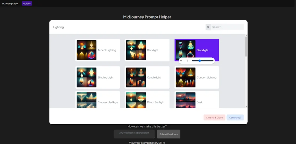 MidJourney Prompt Generator by Noonshot screenshot 2 of 3