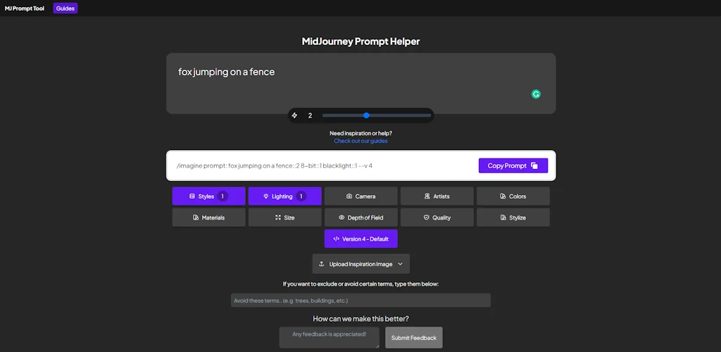 MidJourney Prompt Generator by Noonshot screenshot 3 of 3