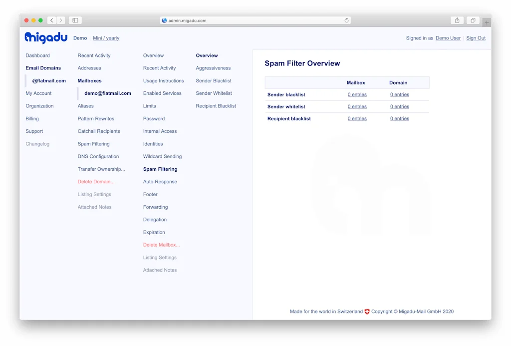 Migadu screenshot 1 of 3